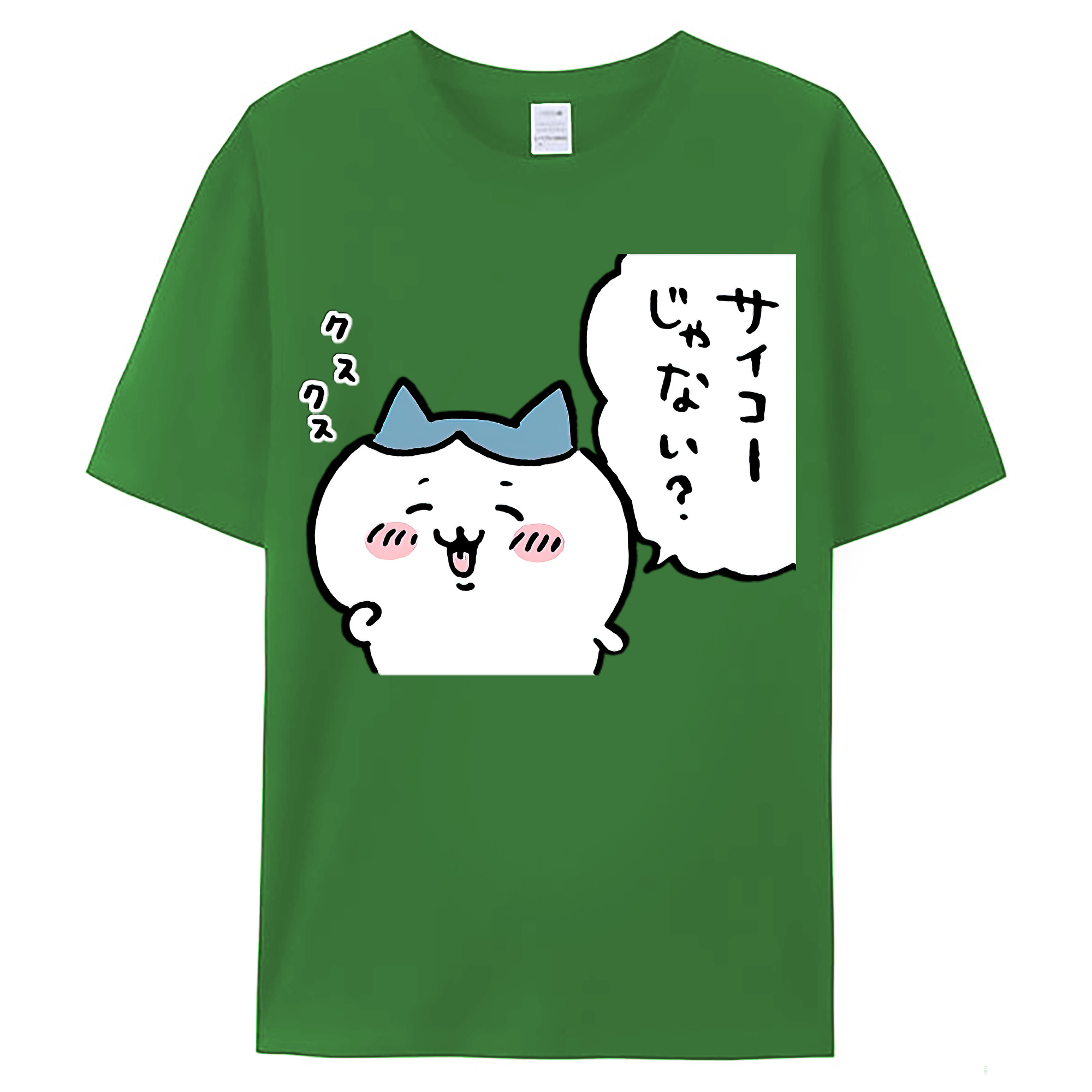 （画像用） ちいかわ ハチワレ Chii-kawa hachiware レディースカジュアルプリントTシャツ（綿100％）